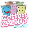 Signmission Cotton Candy In CupConcession Stand Food Truck Sticker, 8" x 4.5", D-DC-8 Cotton Candy In Cup19 D-DC-8 Cotton Candy In A Cup19